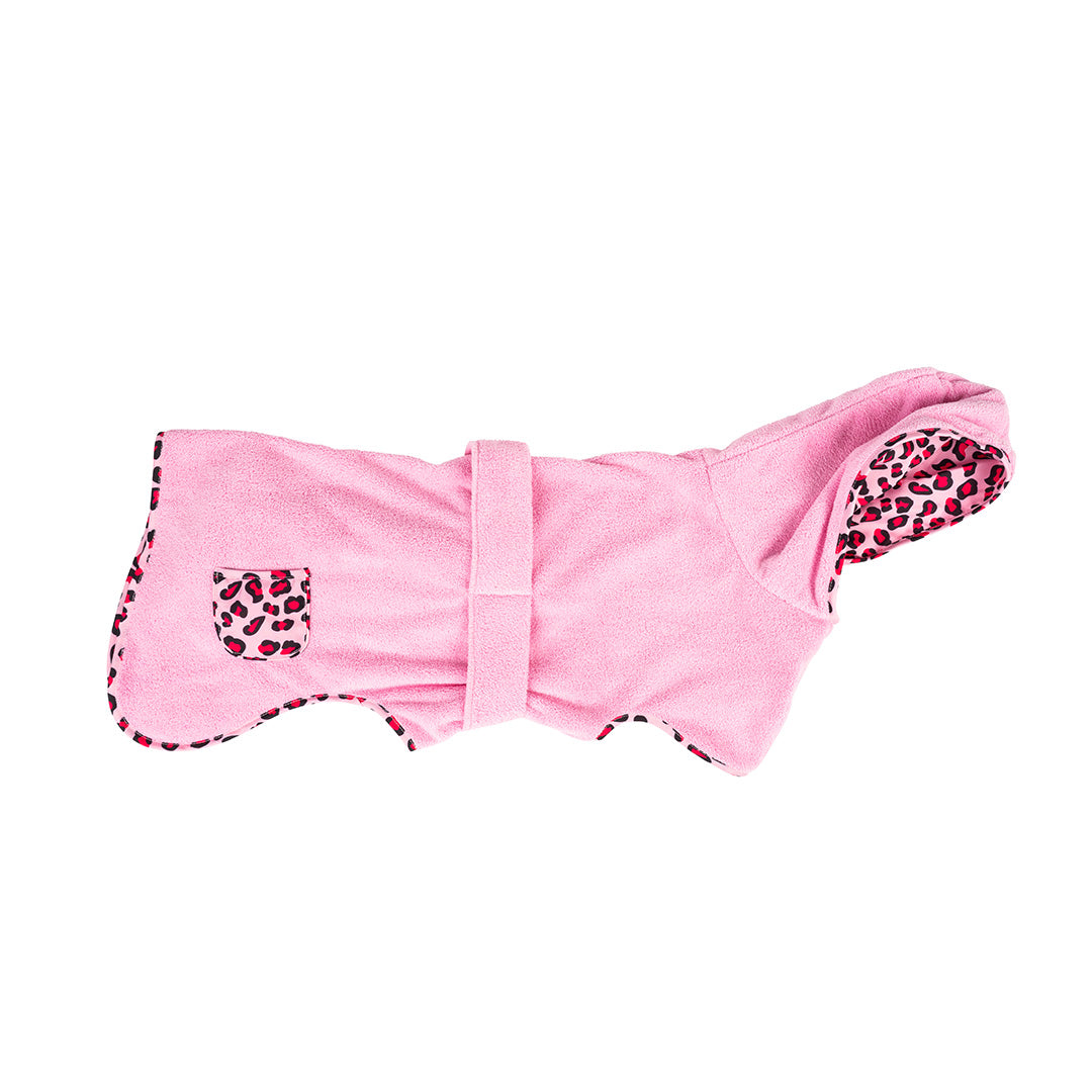 Albornoz para perros - ORIGINAL Leopard Pink