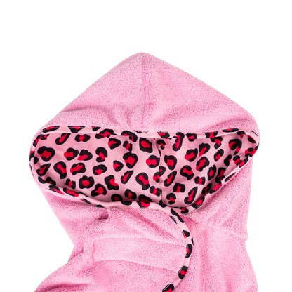 Albornoz para perros - ORIGINAL Leopard Pink
