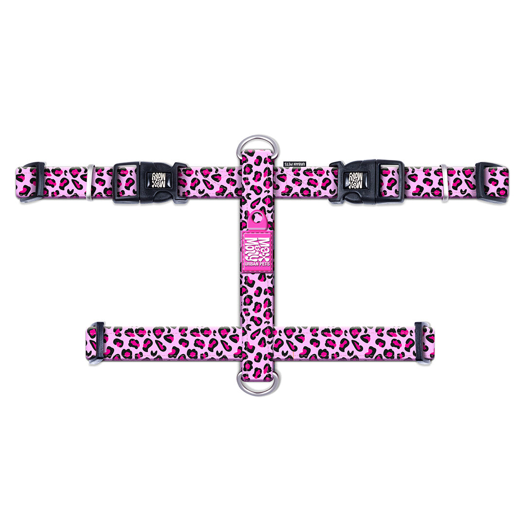 Arnés H - Leopard Pink
